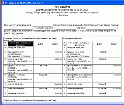 Формирование акта сверки с детализацией счетов-фактур от компании Неосистемы Северо-Запад