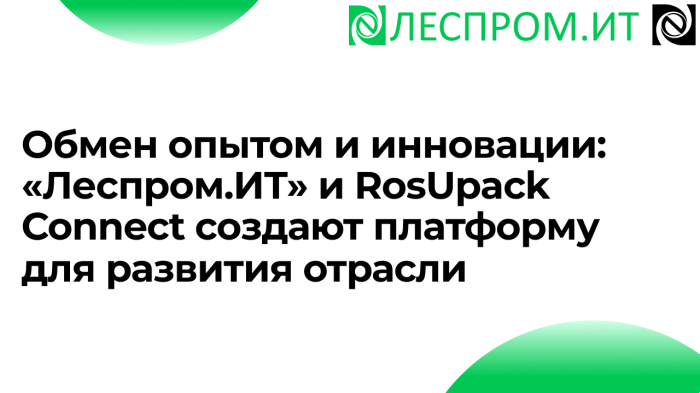 Обмен опытом и инновации: «Леспром.ИТ» и RosUpack Connect создают платформу для развития отрасли