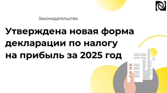 Утверждена новая форма декларации по налогу на прибыль за 2025 год компании Неосистемы Северо-Запад