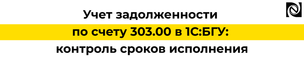 Учет задолженности по счету 303.00 в 1С БГУ — контроль сроков исполнения и анализ.png